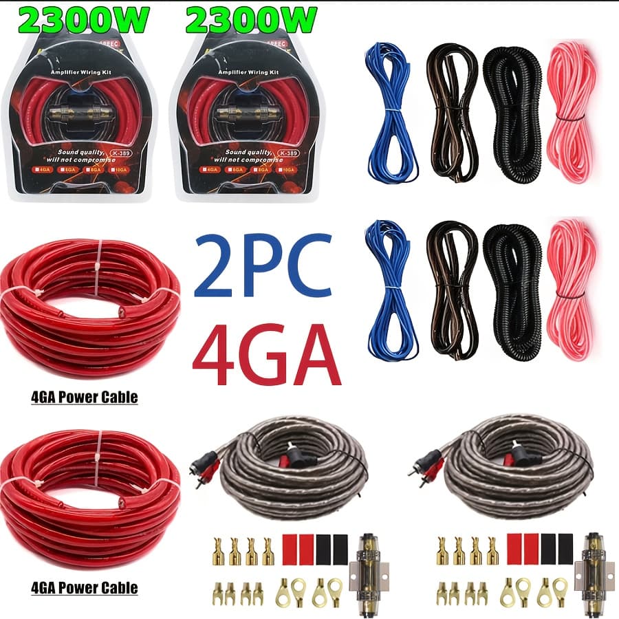 TEMU Car Audio Cable Kit Amplifier Install Amp Rca Subwoofer Sub Wiring 2300w