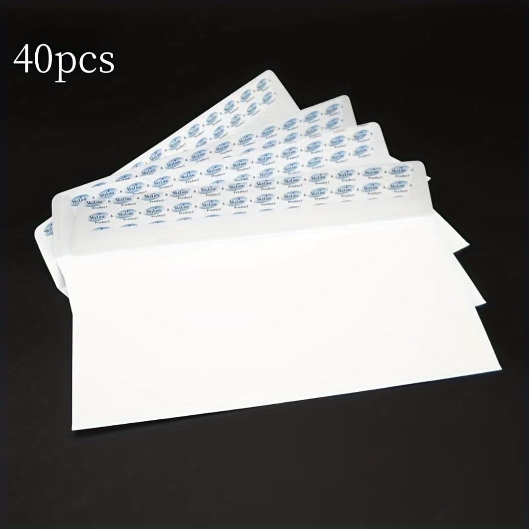 TEMU /40pcs Security Envelopes, Windowless Design, Premium Security Tint Pattern, Closure - Size 4.33 X 8.67 Inches - White