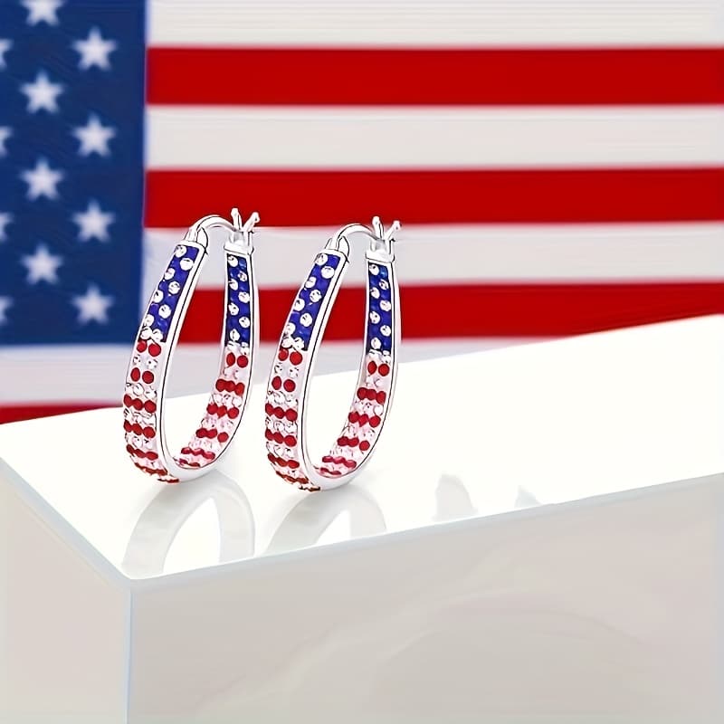 TEMU Flag Earrings, And Unique, Suitable For Embellishing And Matching Clothes On Occasions, And , Earrings For Women