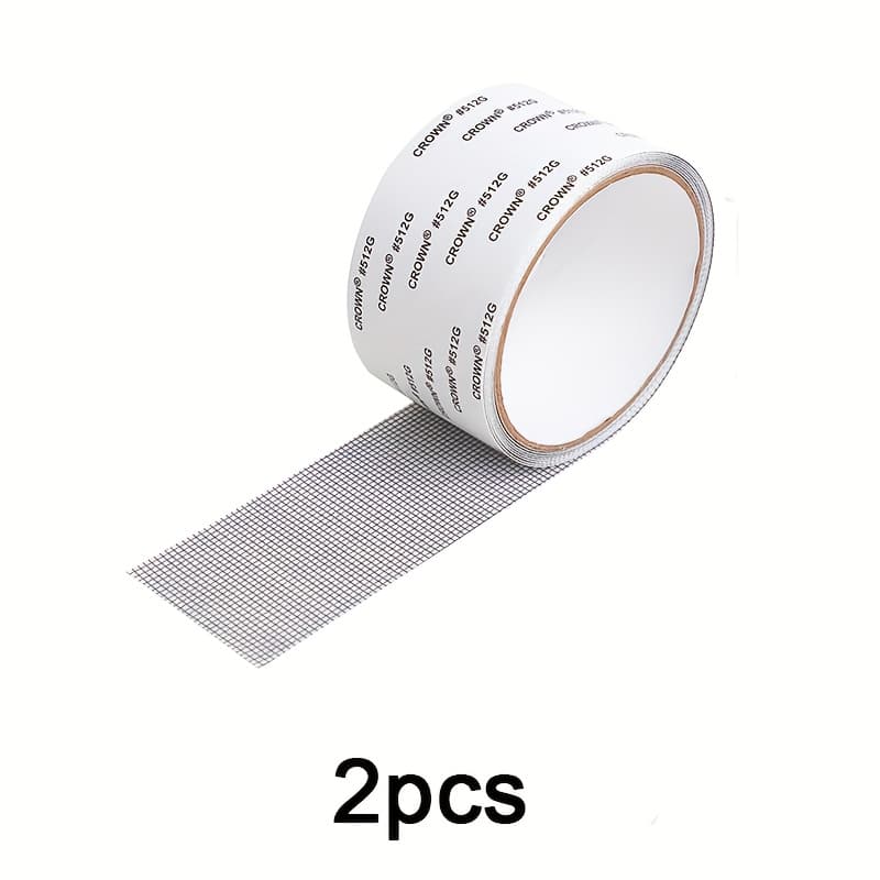 TEMU 2pcs No-installation Window Screen Stickers, Invisible Curtain-style Net, Self-adhesive Easy-to-apply Window Screen For Home Use