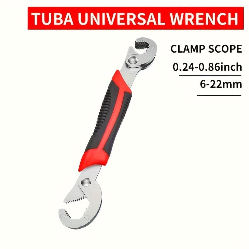 TEMU Multifunctional Portable Labor-saving Wrench - Fast Twisting, Large Opening, Adjustable And Clamping, Non-slip Comfortable Handle, Small/large Single/double Head Adjustable Wrench For Household