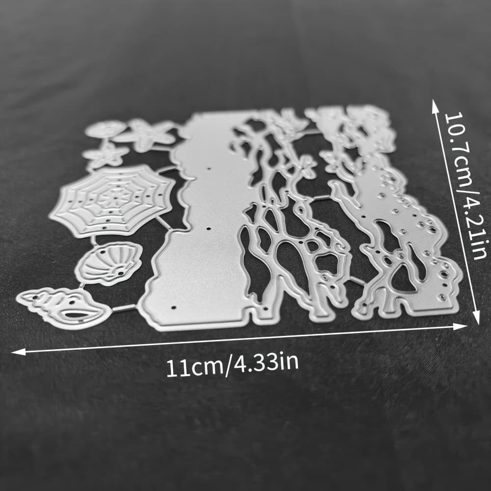 TEMU 1 Creative Seaside-themed Metal Cutting Die, Perfect For Scrapbooking And Crafts, Embossing Stencils, And Making Handmade Greeting Cards And Gift Cards