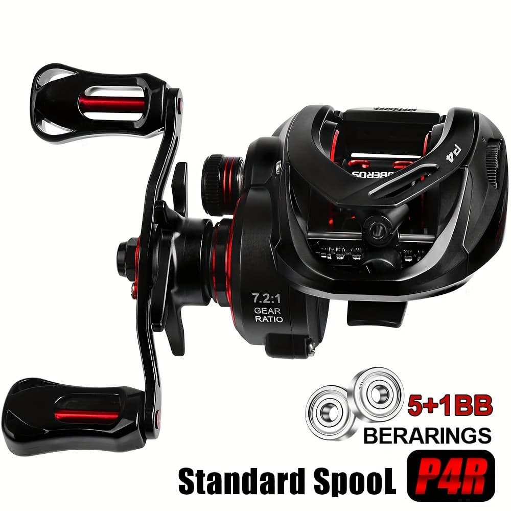 TEMU Proberos Fishing Reel, With 5+1bb Ball Bearings, Suitable For Saltwater And Freshwater Fishing, Gear Ratio 7.2:1