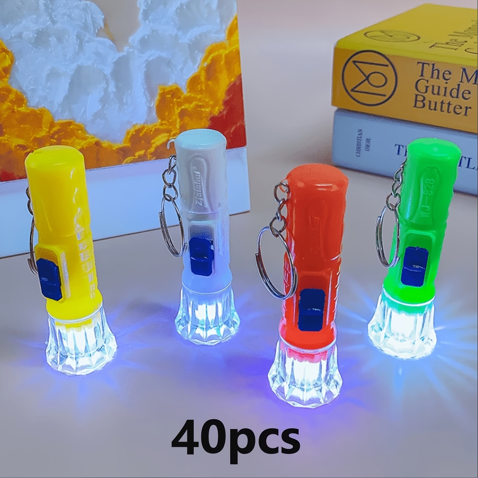 TEMU 40pcs!! Mini Flashlights, Emergency Flashlights, Colors, Small Portable Flashlights, Novelty Holiday Gifts, Christmas Gifts, New Year Holiday Gifts, 40pcs Random Color