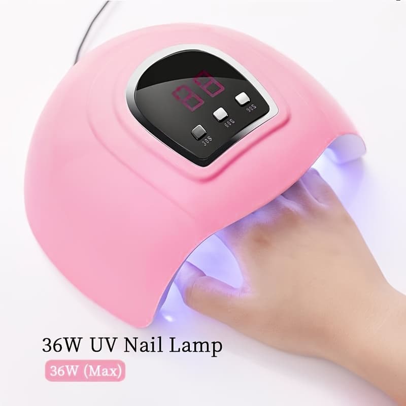 TEMU Portable 36w Pink Nail Dryer Machine Manicuring Led Lamp Nails Usb Use Nail Lamp For Drying Gel Polish Nails