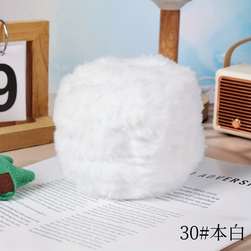 TEMU 1skein 100grams Super Soft Fur Yarn Colorful Series Chunky Fluffy Faux Fur Eyelash Yarn For Crochet Knit-total Lenth 100g