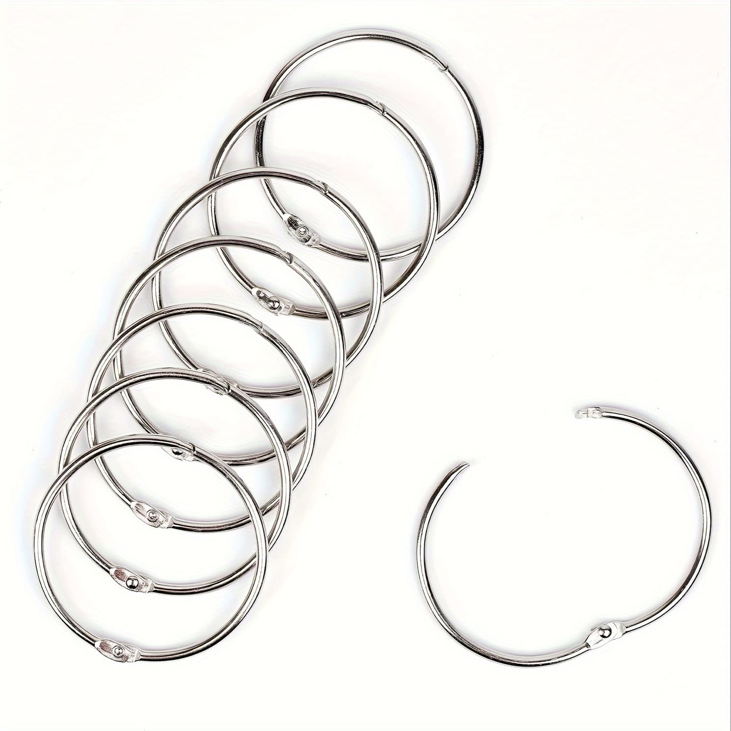 TEMU 10pcs Metal 2-inch Binder Rings - Rings For Flash Cards, Index Cards, Keys & More - Design For Organized Storage
