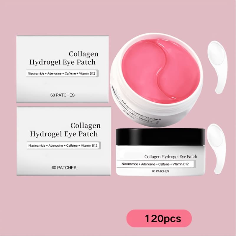 TEMU [collagen Eye Mask]-120patches, Collagen Hydrogel Eye Patch, Eye Patches, Korean Beige Care, Care For Eye, Suitable For Eyes Dark Circles, Night Eye Patches