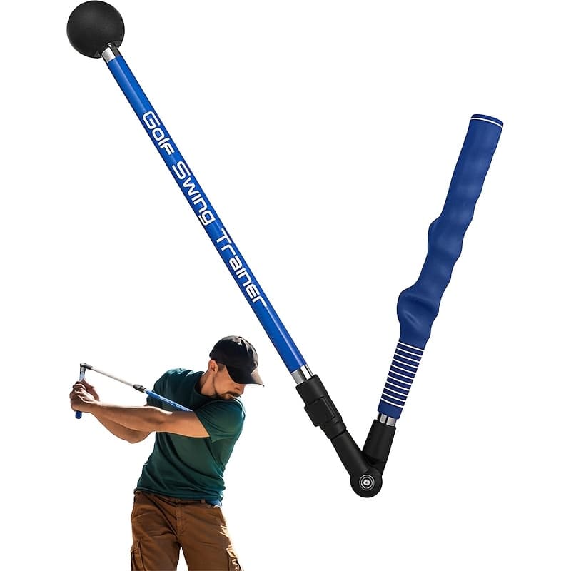 TEMU Right-handed Golf Swing Trainer Aid, Telescopic Stick With Molded Grip, Portable Posture & Tempo Practice Equipment
