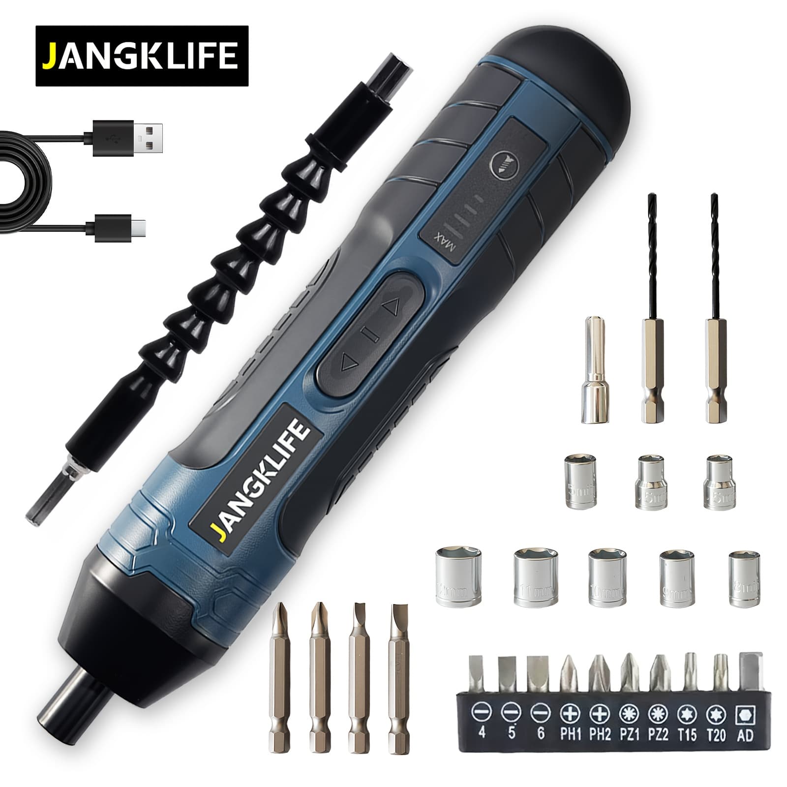 TEMU 1 Set Cordless Screwdriver, Electric Rechargeable Screw & Bit Set With Front Led, Charging With Accessories