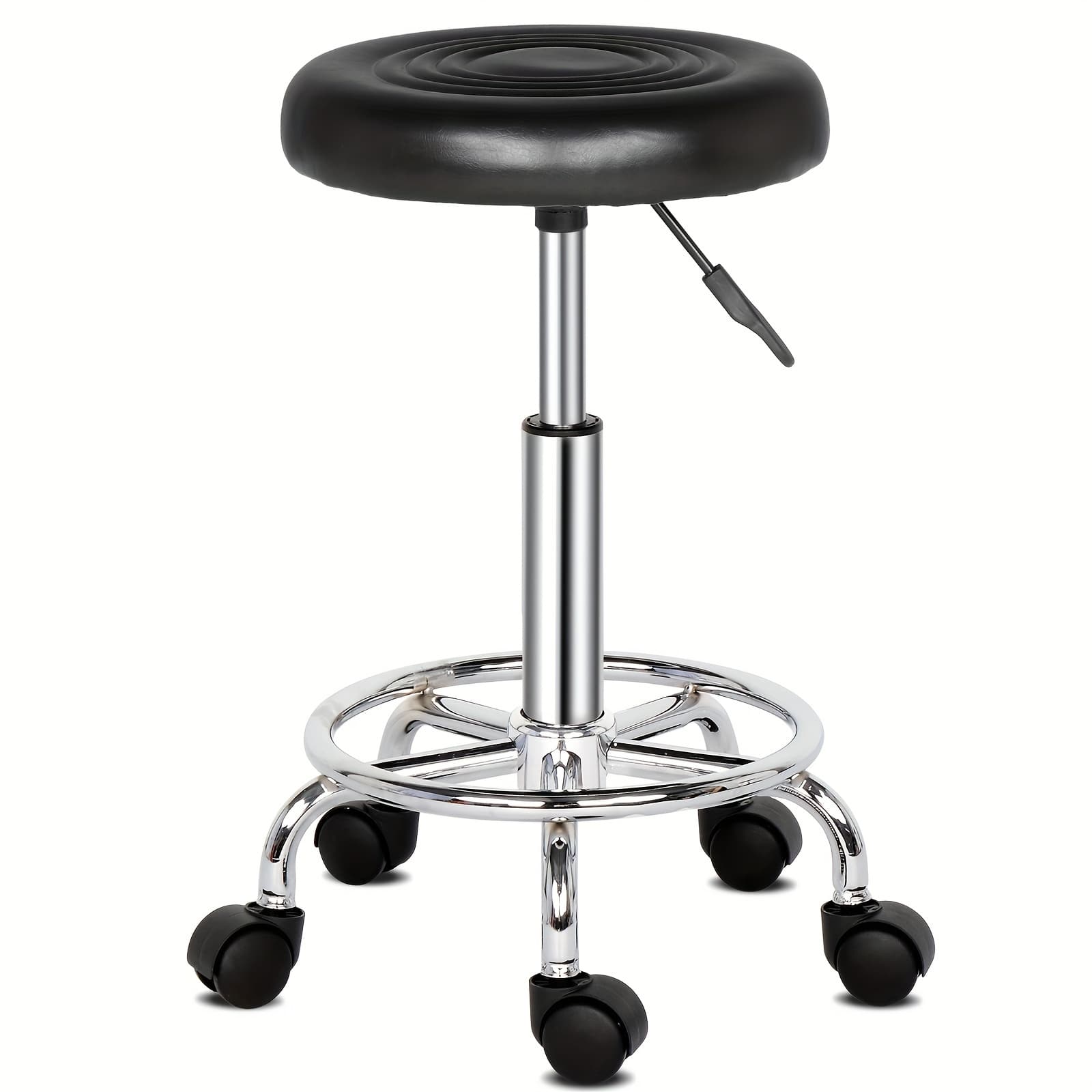 TEMU Round Stool With Lines Rotation Bar Stool