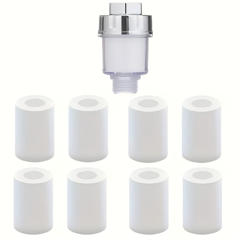 TEMU 1 Shower Head Water Cartridge Set Hard Water Softening Filter, For Home Bathrooms/ Hotel Bathrooms/ Rental , Filtration, 1-minute , Fits Heads