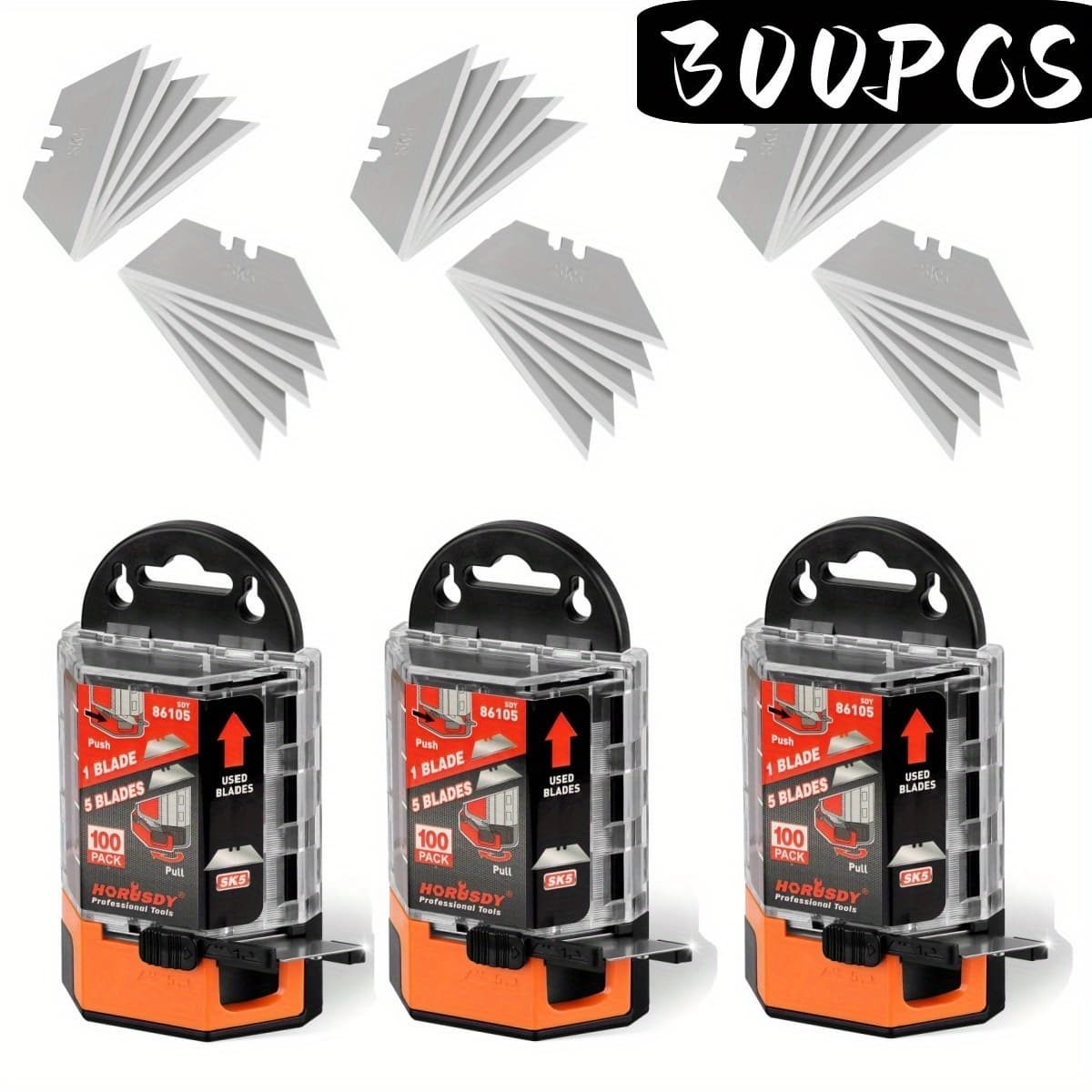 TEMU 300pcs Utility Knife Heavy-duty With Dispenser Sk5