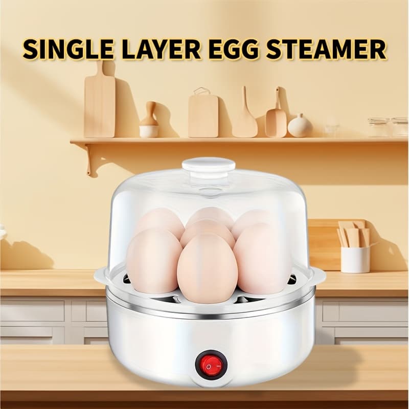 TEMU Single-layer Egg Steamer, Multi-functional Steamer, Stainless Steel Mini , Using High Temperature Food Grade Material, For Student Dormitories, Back To School