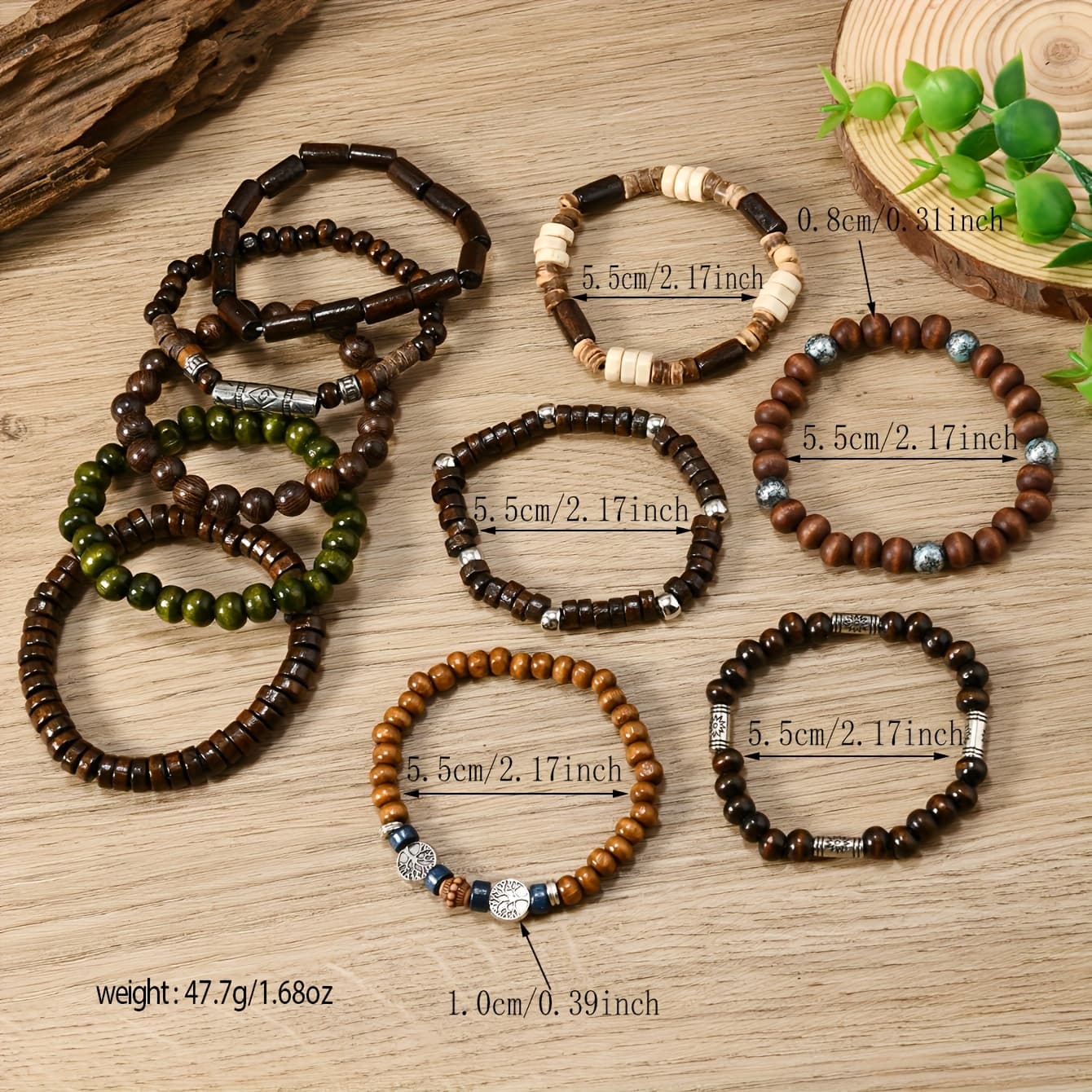 TEMU Popular Unisex Vintage Of Life Bead Bracelet Gift Set
