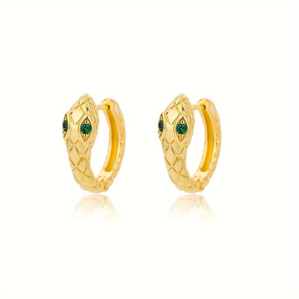 TEMU 1 Pair Bohemian Versatile Sexy Snake Stud Earrings For Daily Matching, Holiday Gift, New Year Gift