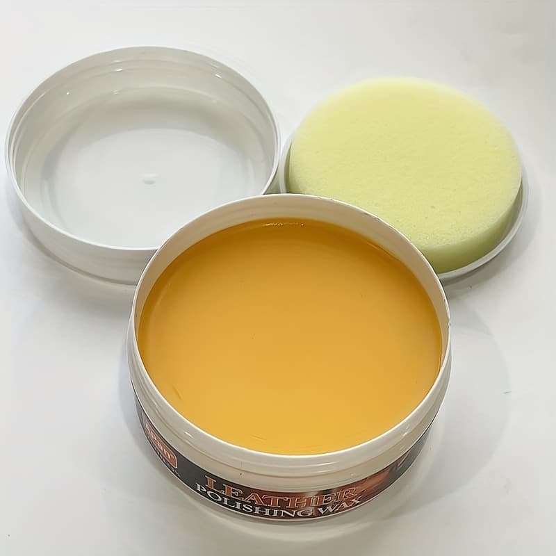 TEMU Shoe & Goods Polish Gloss Oil With Polishing Sponge Polishing Shoe Polish For Shoes, Bags, Car Seats, And Goods Formula