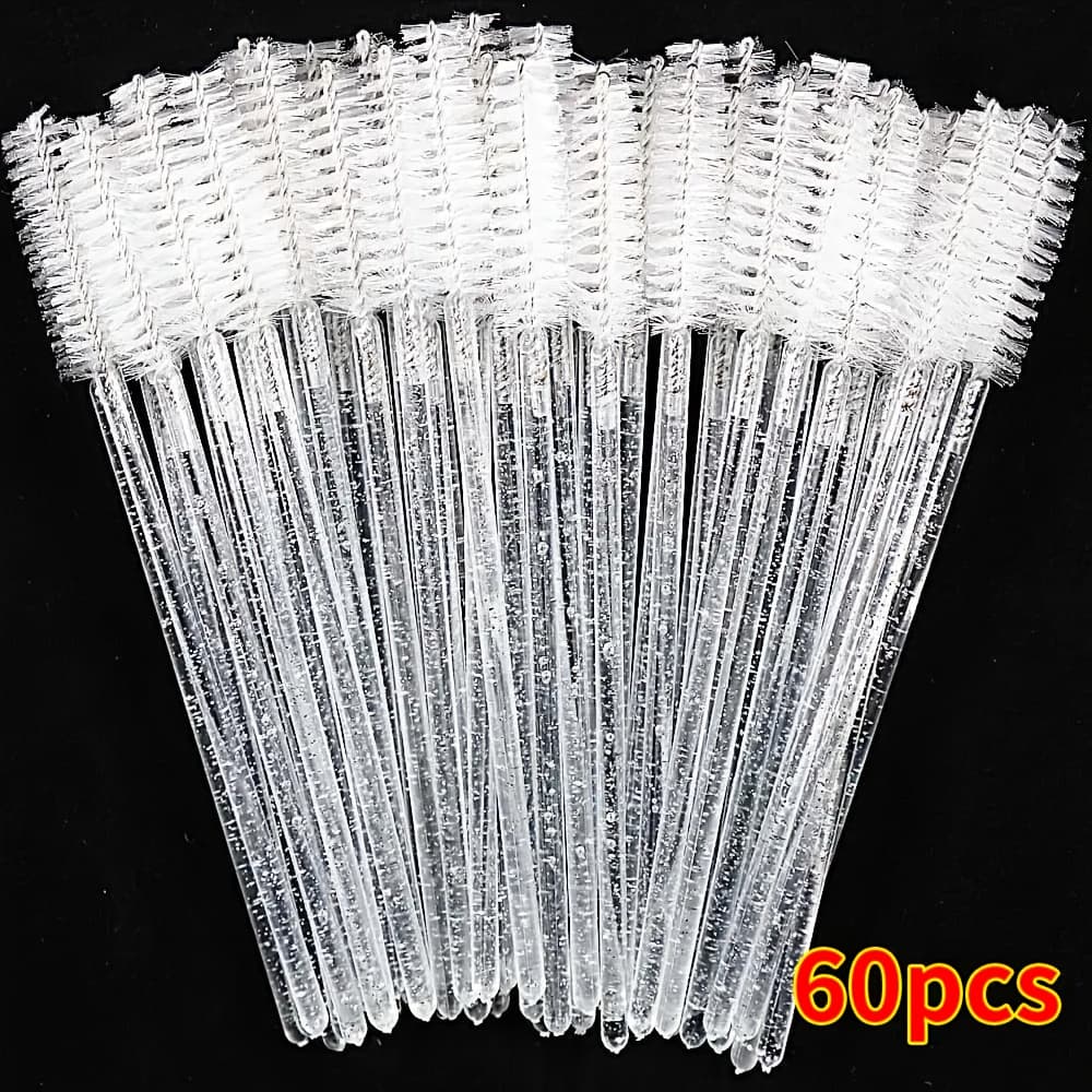 TEMU 60pcs Disposable Eyelashes Brush Comb Eye Lashes Extension Mascara Wands Makeup Professional Makeup Beauty Tool