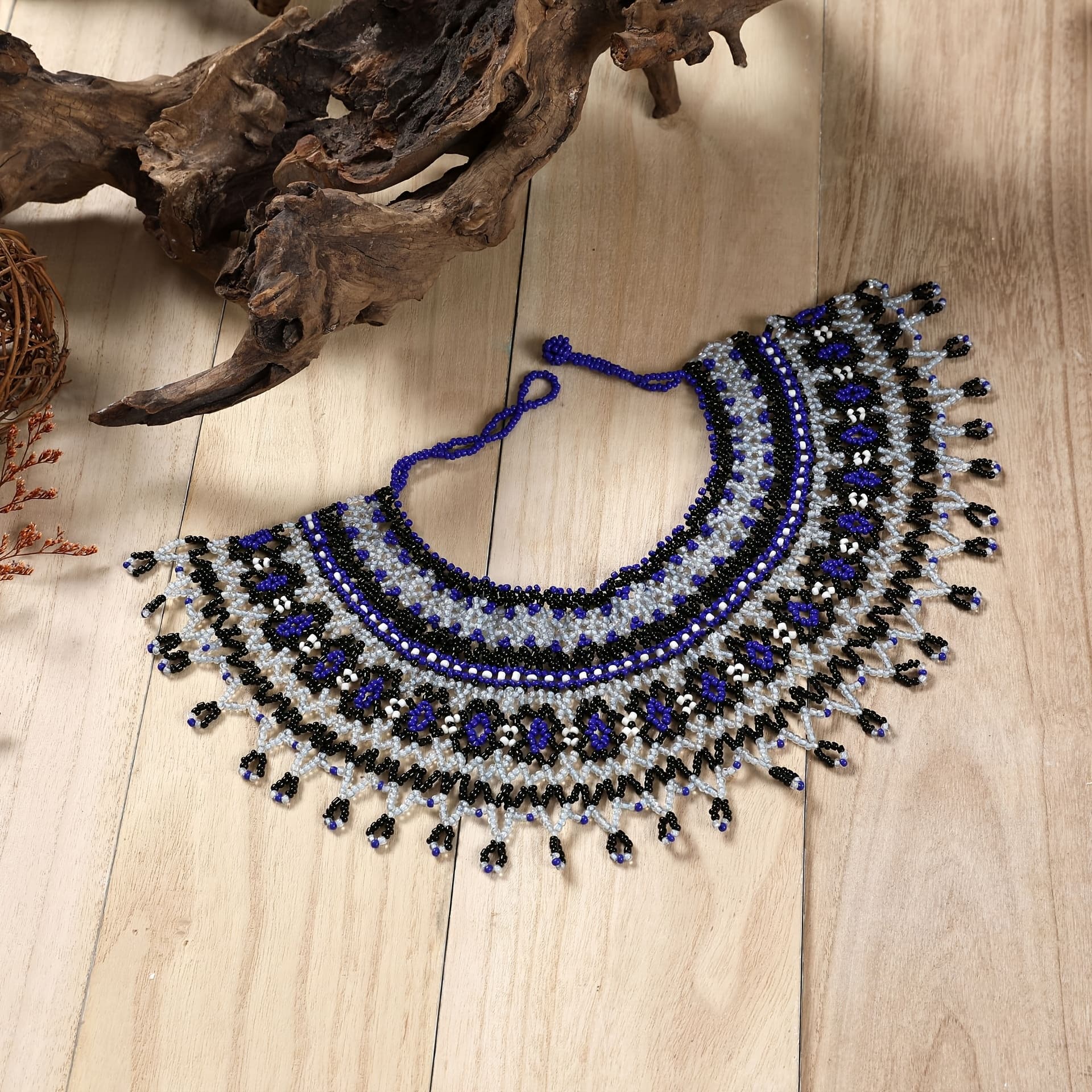 TEMU Handmade Beaded Necklace, Bohemian Style, Popular In European And Jewelry Design