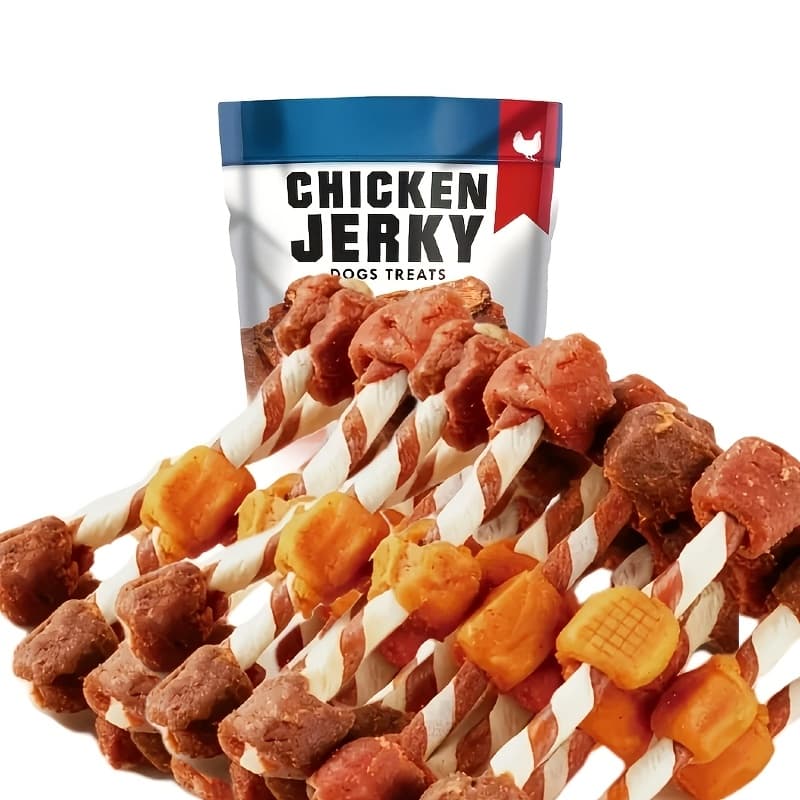 TEMU Pet Snacks, Three-flavor Molar Barbecue Skewers