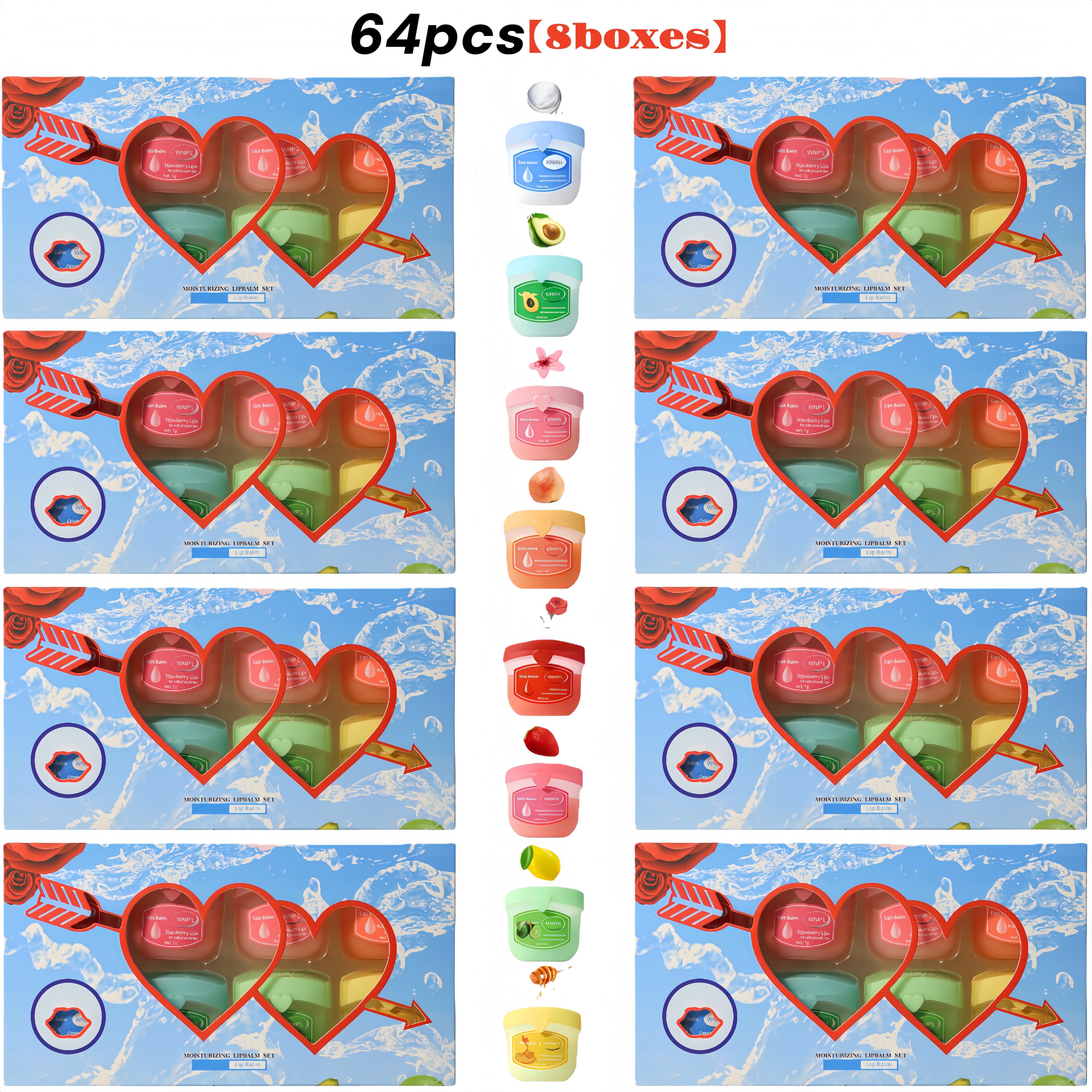 TEMU 64pcs Lip Balm. Moisturizing And Glossy. 8 Flavors. Used Makeup. Nourishes Dry Lips. Autumn And Winter Lip Care. Gifts For And Valentine's Day. Gifts For Thanksgiving And Christmas. Gifts For .