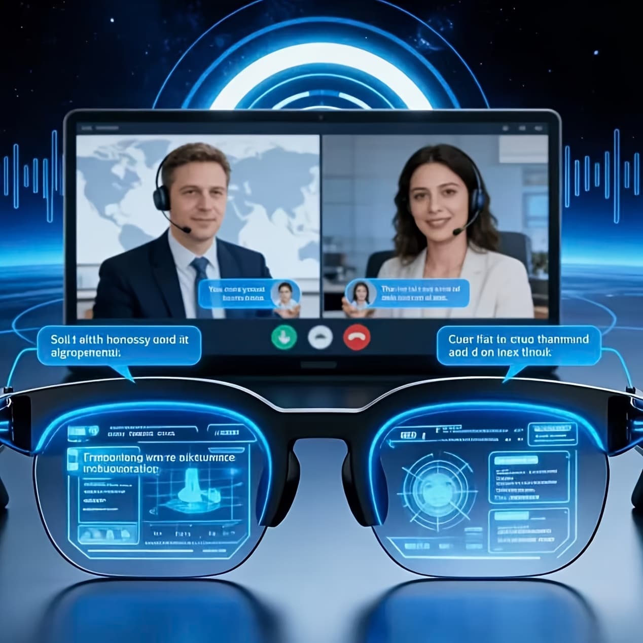 TEMU Real-time Translation Glasses With & - Eyewear Suitable For , Built-in Microphone/speaker For Driving, Travel, Cycling, Device For Language Barrier