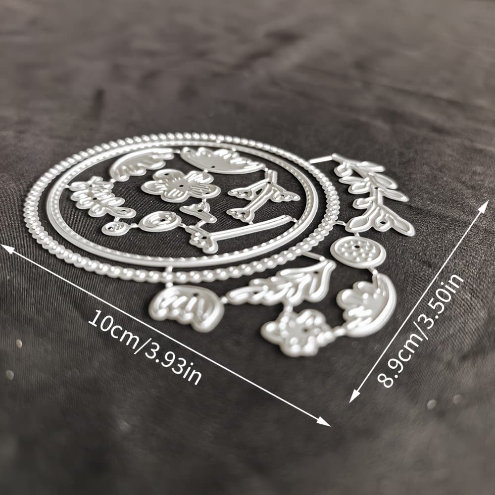TEMU 1pc Flowers Metal Cutting Die, Silvery-gray, Fantasy Theme, Suitable For Diy Scrapbooking, Embossing Crafts, Handmade Greeting Cards, And Gift Card Making.