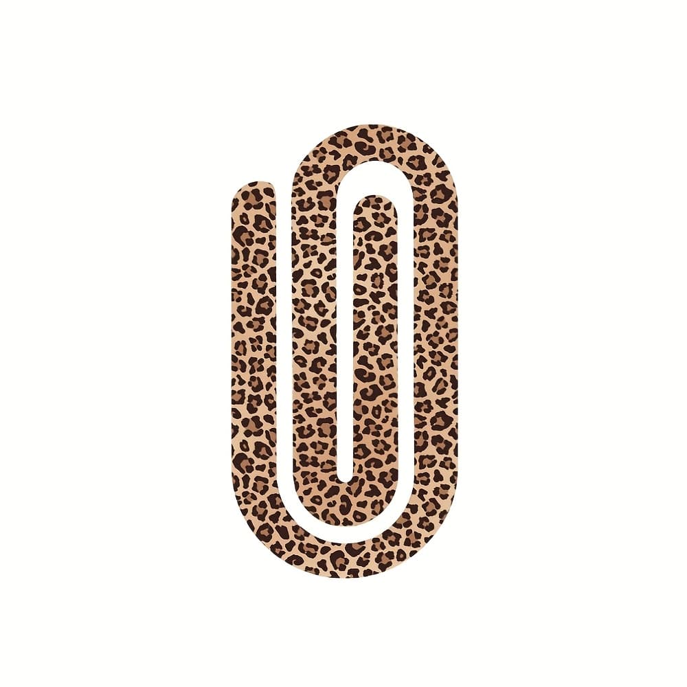 TEMU 5pcs/set Large Acrylic Paper Clips Leopard Jumbo Clips Set For Special Gists For Teachers