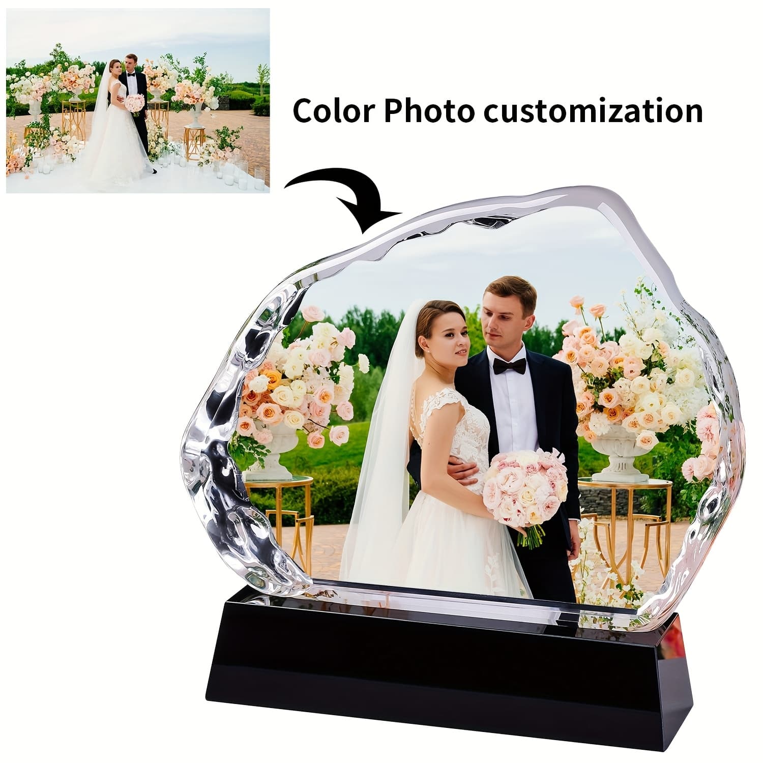 TEMU Colorful Photo Customized , Personalized 3d Crystal Photo For Memories And Special Occasions, Decoration, Gifts For Family And Friend, Gifts For Christmas Birthday Mothers' Day Valentine's Day