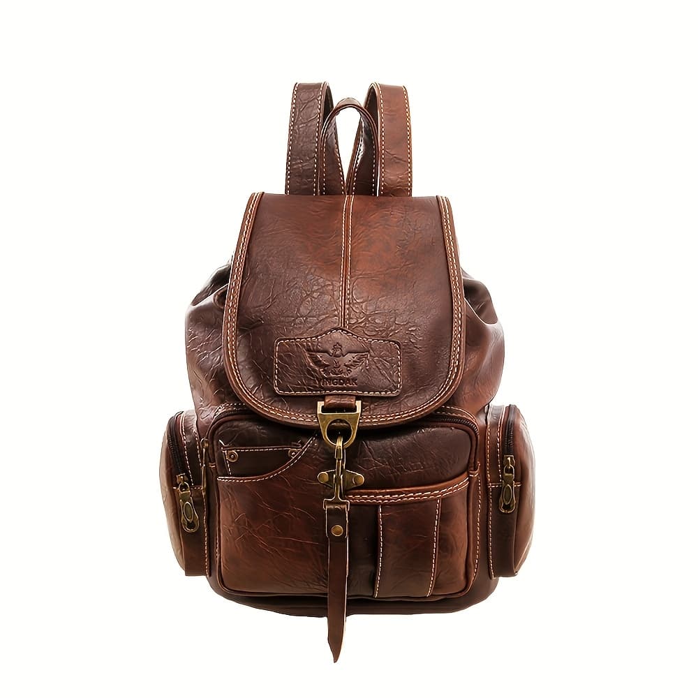 TEMU Designer Faux Leather Backpack For Women, Versatile Handbag Suitable For Laptops, Ideal For College Teachers, Travel, And Work. In Black And Brown