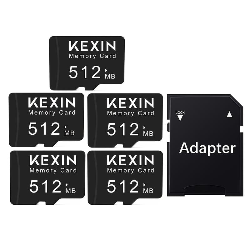 TEMU Kexin 5-pack 512mb 128mb Sd/tf Flash Memory Card - Class 4, Secure Compact Size For Phone, Camera, Tablet, Laptop, Car Audio & Game Console, Versatile