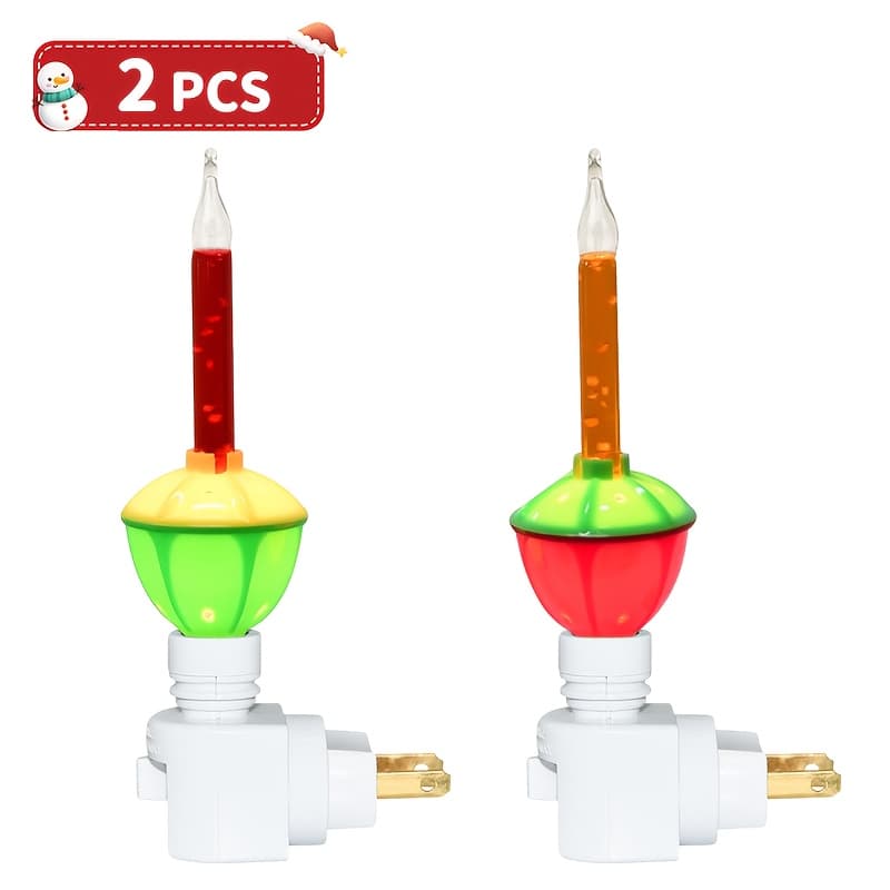 TEMU 2 Pack Christmas Bubble Lights, Traditional Bubble , Christmas Bubble Night Lights For Plug-in Walls, Suitable For Thanksgiving, Christmas Decoration, Living Room And Bedroom, Home Decoration