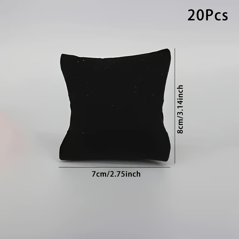 TEMU Set Of 20 Black Pillows For Displaying Bracelets And Watches - Ideal For Showcasing Jewelry, Crafting Displays, And Packaging Needs, Providing Soft Support For Jewelry Pieces And Crafting