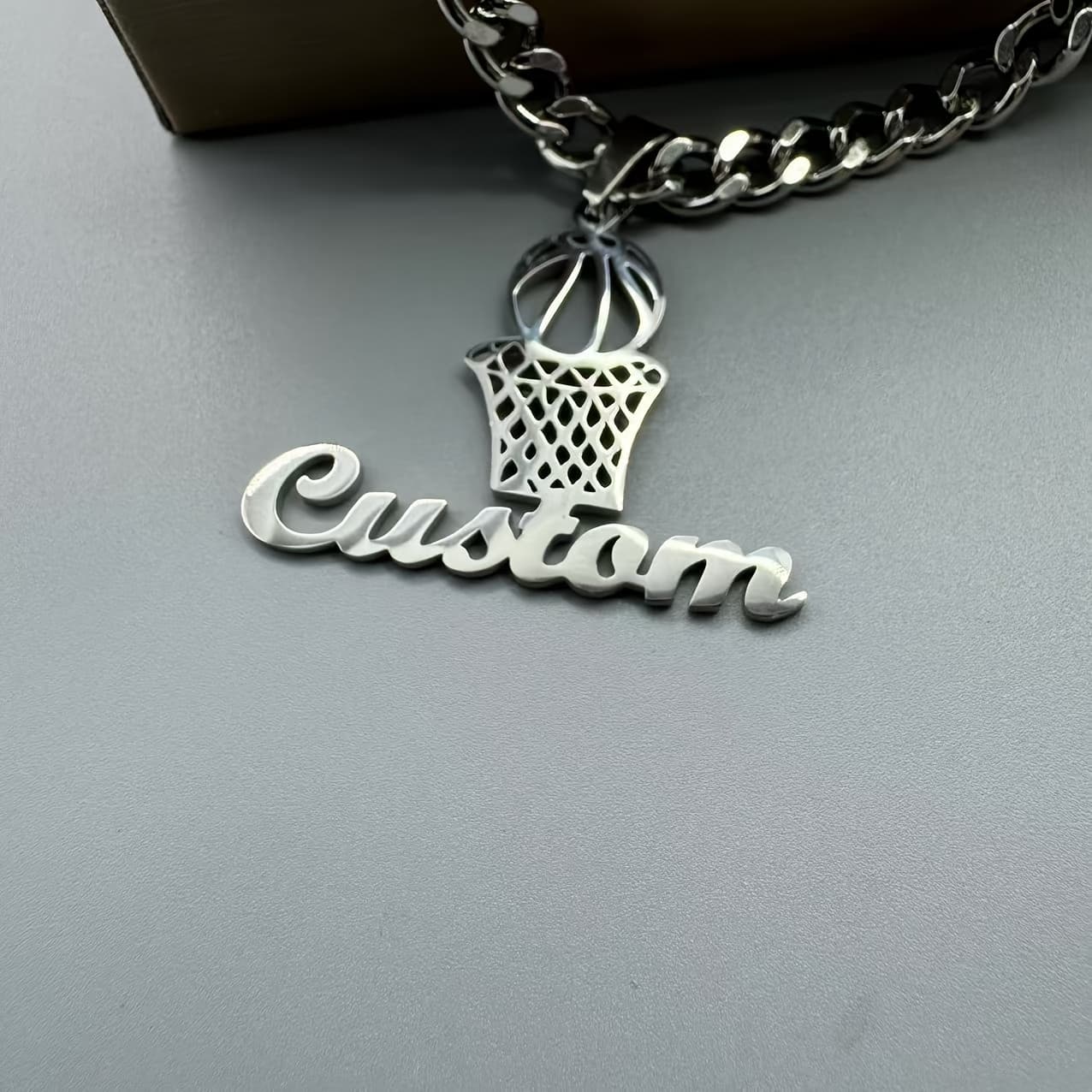 TEMU 1pc Customize Stylish 201 201 Stainless Steel Pendant Necklace With English Name