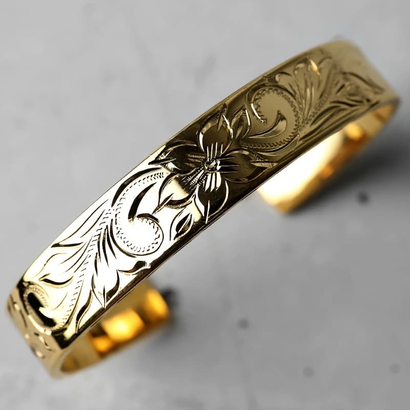 TEMU 10mm Hawaiian Cut-out Cuff Bangle - Beach Jewelry