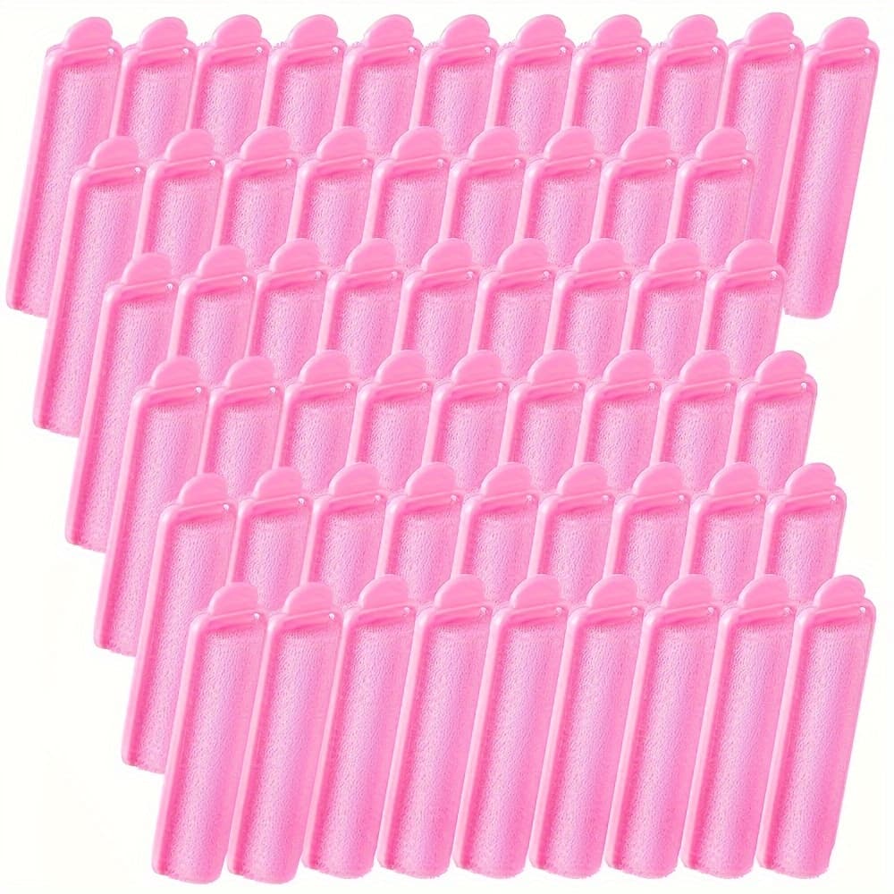 TEMU 56pcs Foam Sponge Hair Roller Set, Soft Sleeping Curlers, 0.59-inch Flexible Hair Styling Sponge Rollers