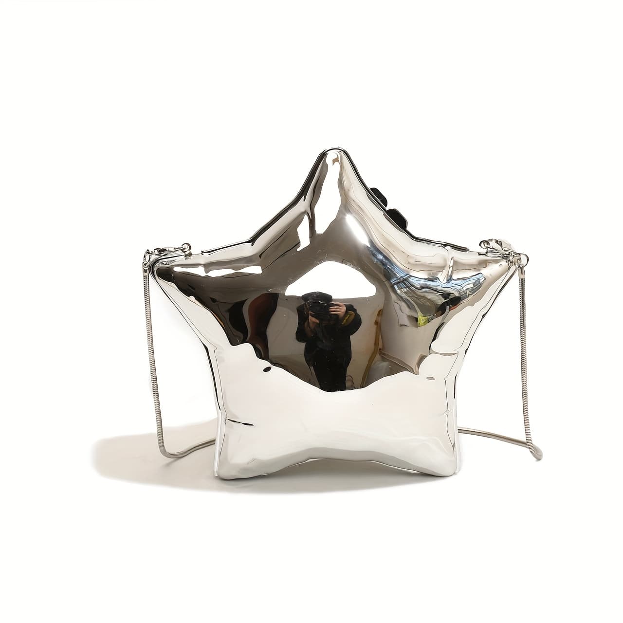 TEMU Small And Cute Five-pointed Bag New Women's Style Solid Color Evening Party Bag Exquisite Chain Crossbody Bag