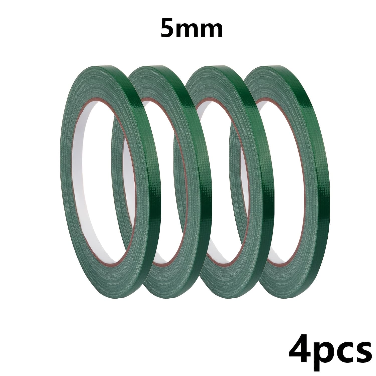 TEMU 4pcs Green Plastic Floral Tape, Waterproof And Durable, For Bouquet Wrapping And Floral Arrangements, With Flower Wrap Tape For And Crafts