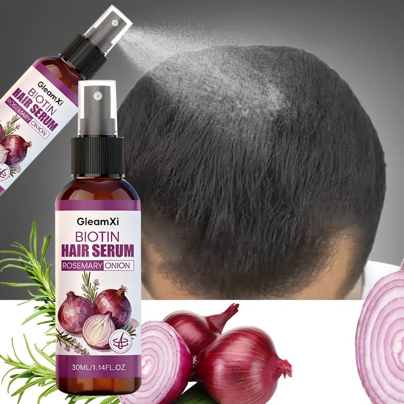 TEMU 1pc Hair Serum Spray With Biotin, Rosemary & Onion, Moisturizing And Smoothing Hair, Soft And Shiny, Care For Scalp, Hair Care Serum For All Hair Types, Ideal For Care