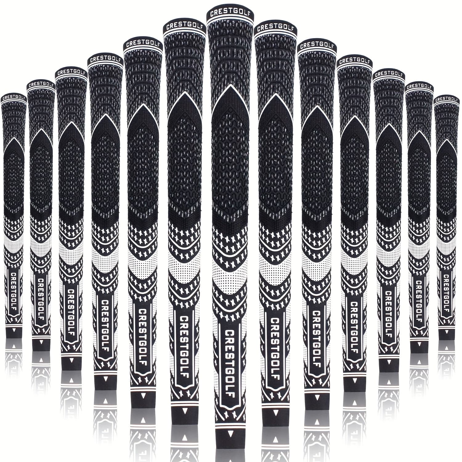 TEMU Crestgolf Golf Grips Set, Midsize, All Weather Compound Hybrid Rubber Golf Club Grips, Ecological Yarn Thread Technology, Multiple Colors From, Black Friday