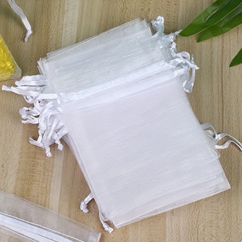 TEMU 99pcs Drawstring Gift Bags 4"x6" - For Weddings, & - Clear For , , Jewelry & Party Supplies