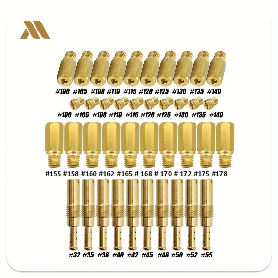 TEMU 40pcs Set Carburetor Nozzle, Main And Secondary Combo, Main And Secondary Spray, Off-road Motorcycle Accessories