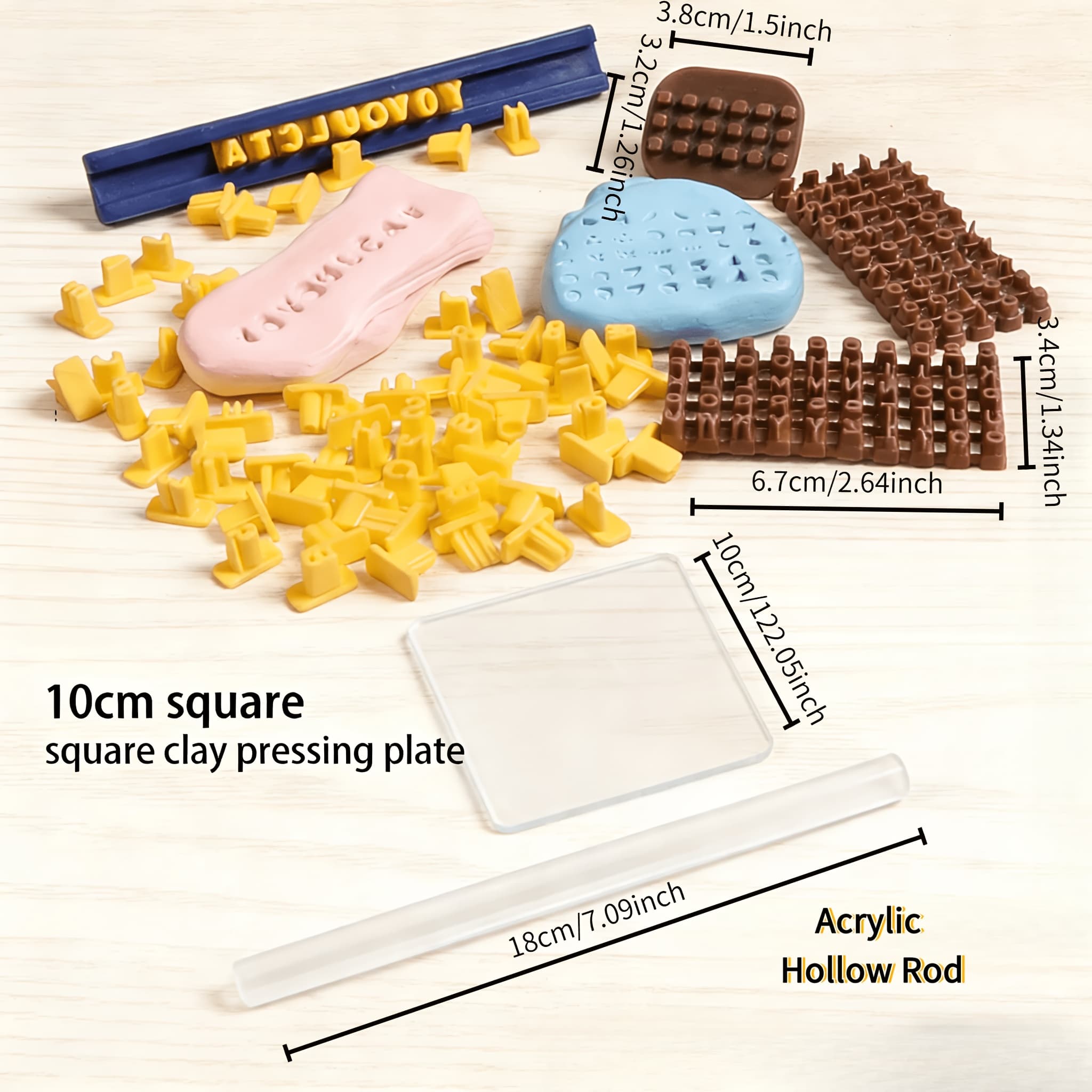 TEMU 5pcs Ceramic Art Tool Set For Ceramic/polymer/clay/soap. Includes Letter Stamps, Number Stamps, Symbol Stamps, And Diy Soap Molds, Letter And Number Molds.