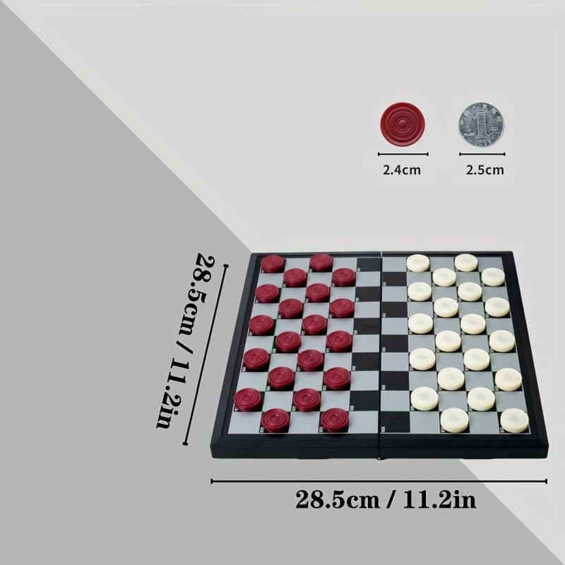 TEMU 1pc Of International Board, A Foldable Checkerboard For Travel - Suitable For Outdoor Camping, Family , Holiday Gifts, And As An Educational Toy