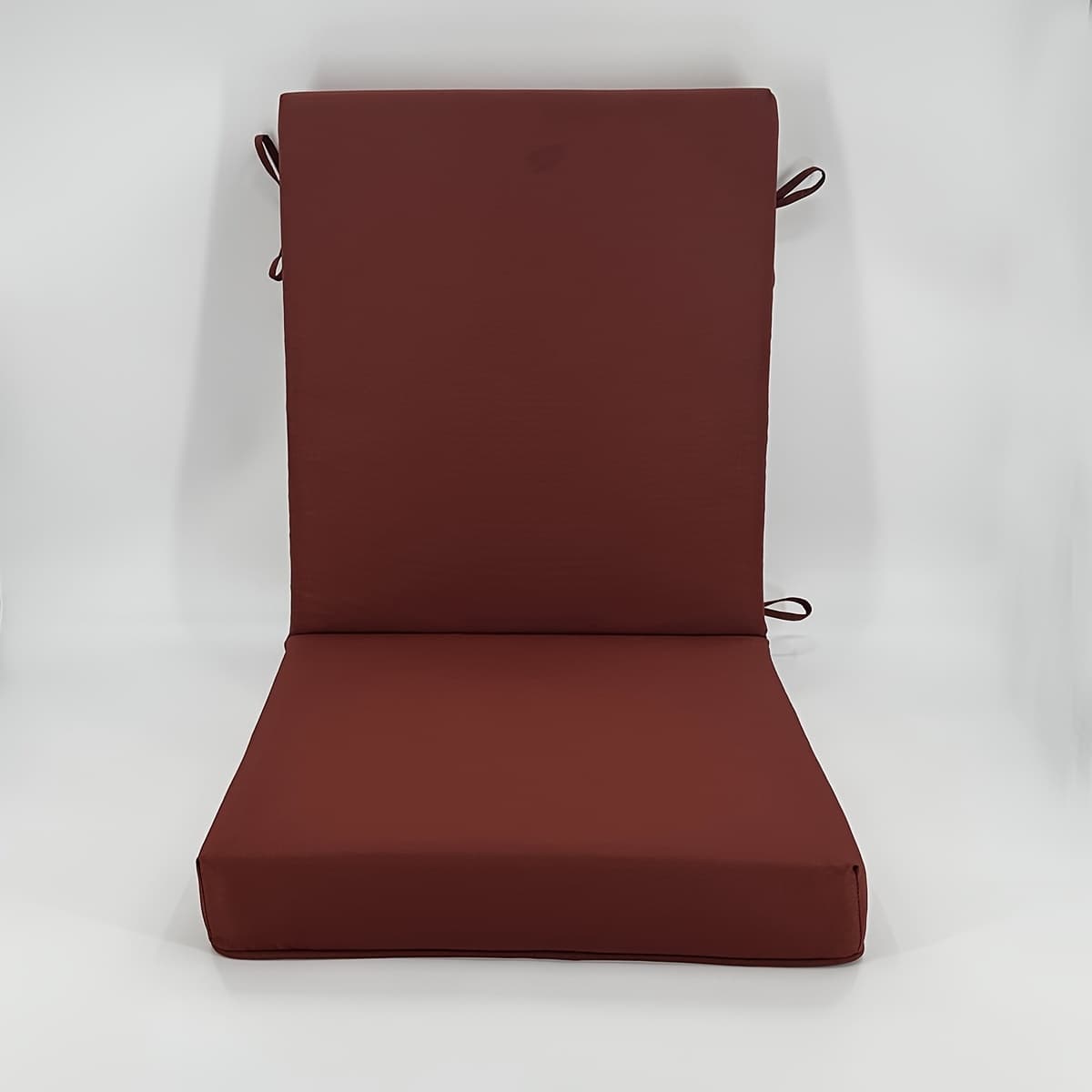TEMU 1pc Yarn-dyed Fabric Pure Colored High Back Chair Cushion High Density Sponge Filling Seat And Back Cushion Outdoor Seat Cushion For Outdoor Furniture