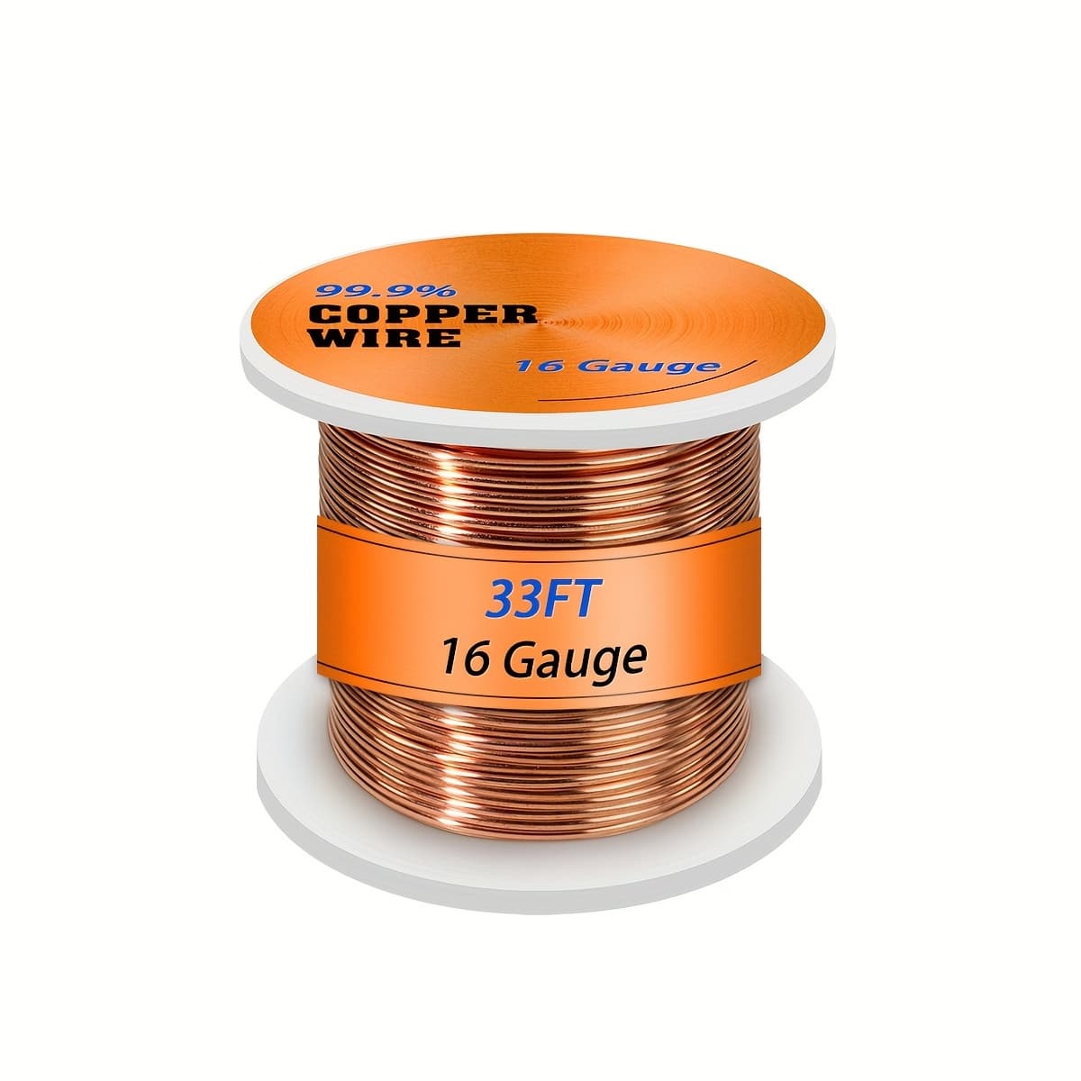TEMU 99.9% Pure Copper Wire, 16 Gauge/ 1.3 Mm Diameter 33feet Soft Pure Copper Wire, 16 Awg 10m Copper Wire For Jewelry Making Wire Craft Wire, Gardening Pure Copper Wire
