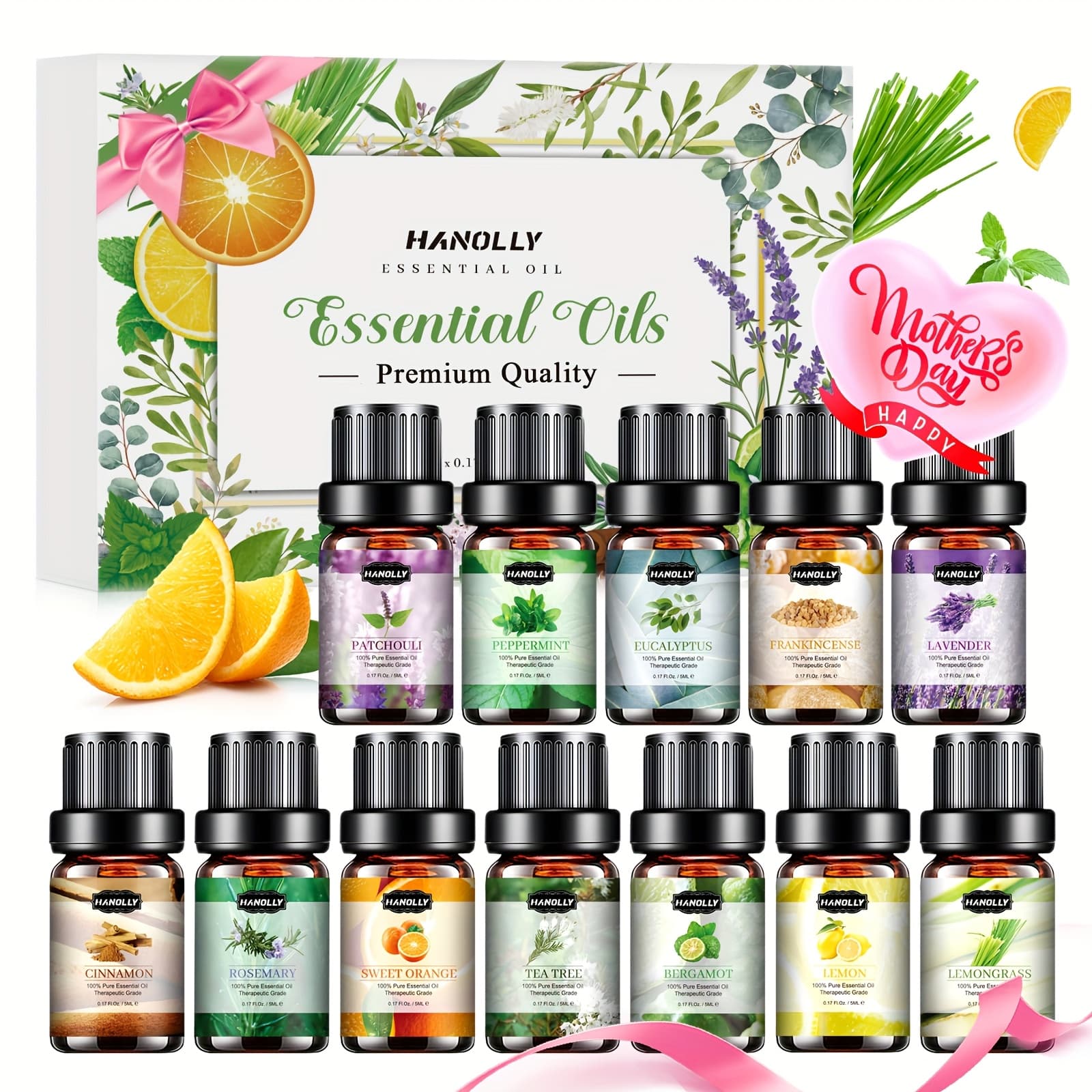 TEMU 12pcs/26pcs/32pcs/48pcs Essential Oils Set, Essential Oil Kit For Diffuser, Humidifier, Candle Making - Best Valentine's Day Gift For Women, Lover, , Family, Girl
