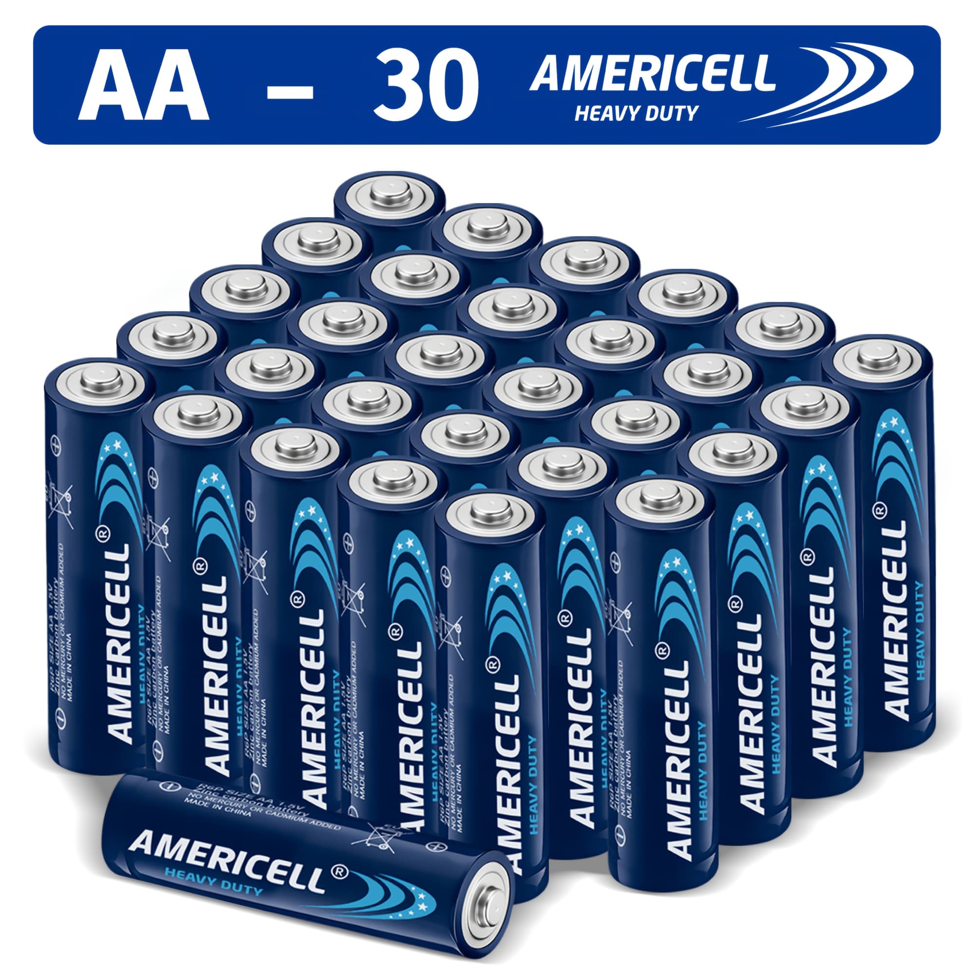 TEMU 30pcs Aa Combination Battery, Americell 1.5v Carbon Battery, Suitable For Keyboards, Clocks, Remote Controls, With A 3-year , Disposable Battery, Non-rechargeable