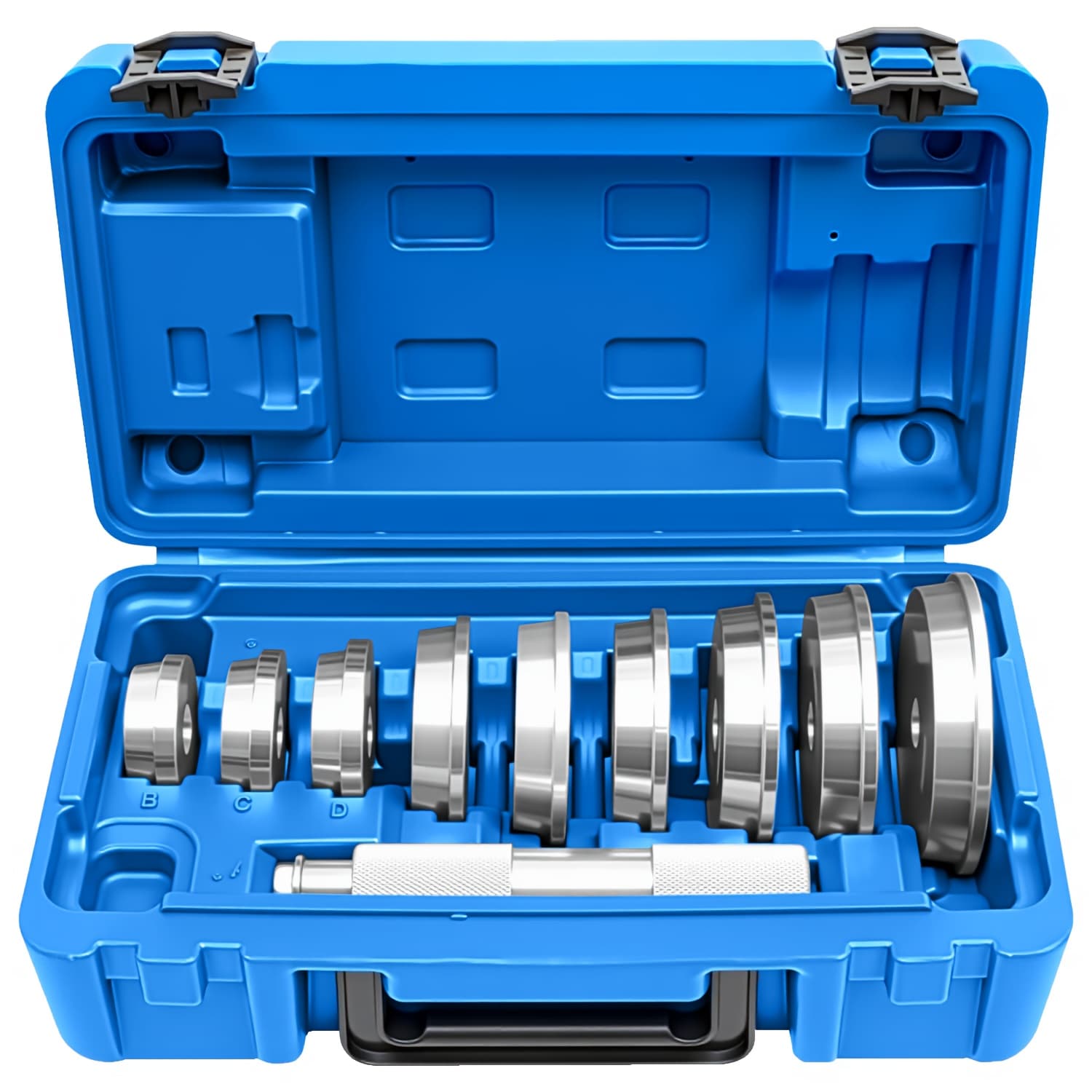 TEMU Bearing Press Kit, 10pcs Bearing Race And Seal Bushing Driver Installation Set, With Seal Driver And 9 Bearing Adapters, Seal Installation Bearing Driver Kit For Bearing Installation