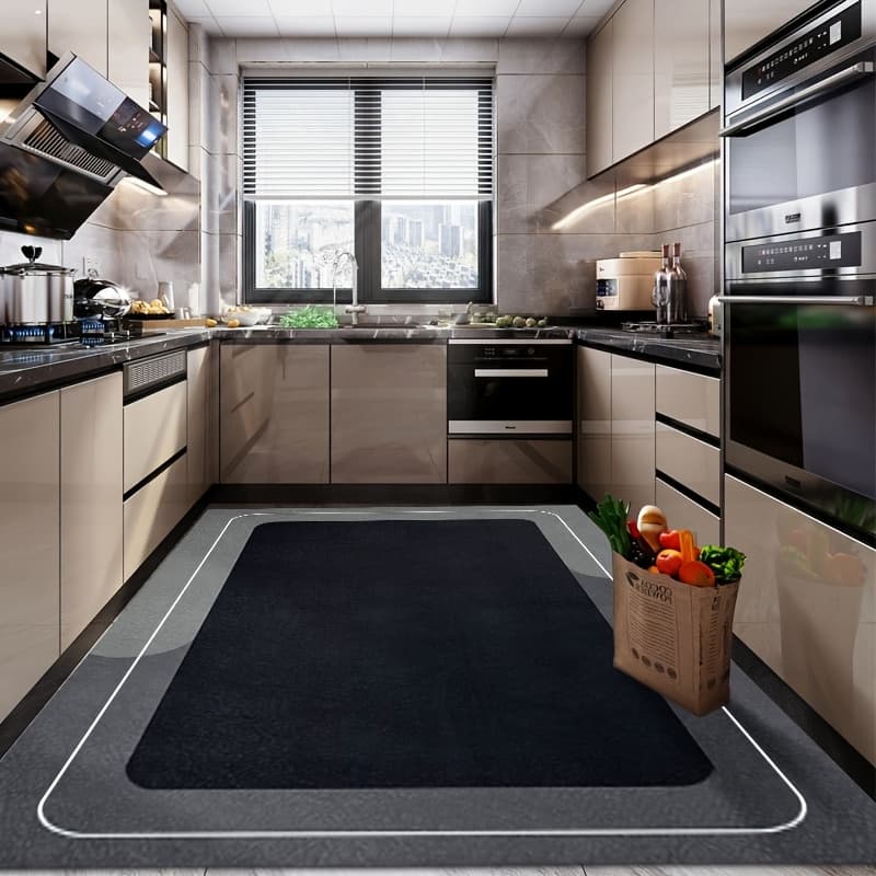 TEMU 1pc Of -drying, Water-absorbent, Non-slip Floor Mat Easy To , Providing A Comfortable And In Your Balcony, Bedroom, And Kitchen - Suitable For Christmas, Halloween, And Black Friday